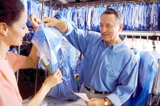Cleaners customer saving money at ALC