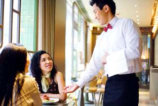 Cafe (Coffee House) customer saving money at ALC